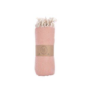 Turkish Cotton Blue & White Diamond Pattern Beach Towel/ throw blanket